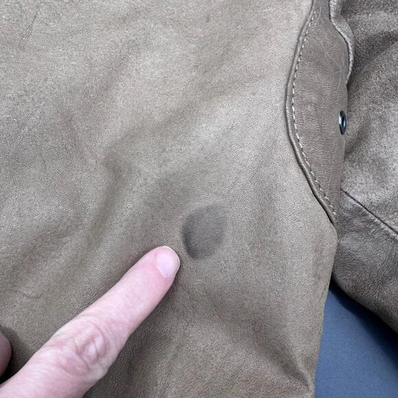 Vintage Leather Aviator Bomber Jacket Coat Brown Size M 1980s J Riggings Korea - Picture 14 of 15